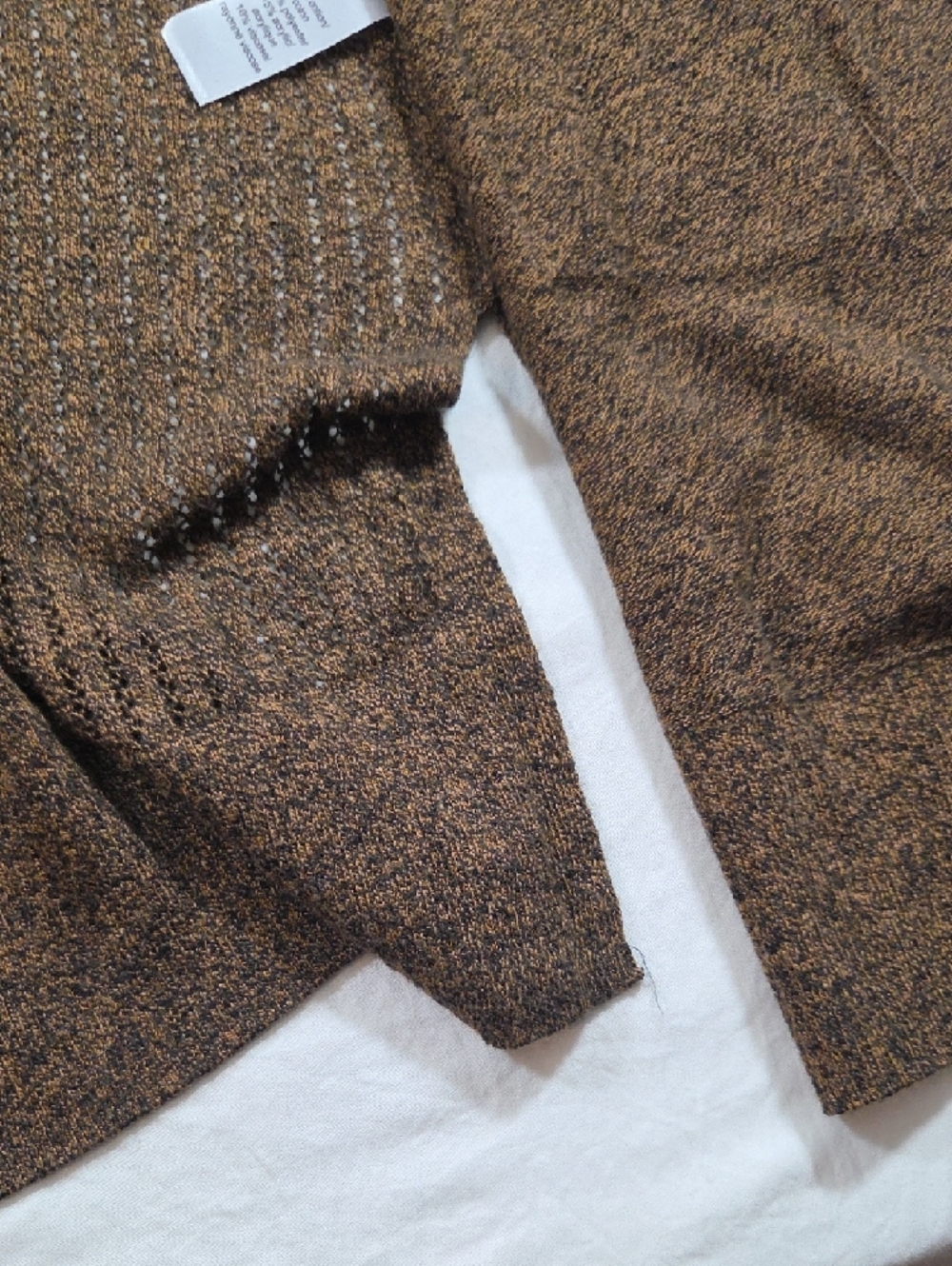 Maurices Long Open-Front Cardigan Jacket Boho Heathered Brown Lagenlook Cotton - Picture 14 of 14